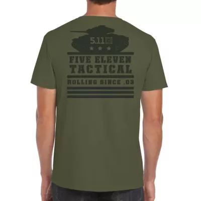 Футболка з малюнком "5.11 Tactical Rolling Panzer" Military Green