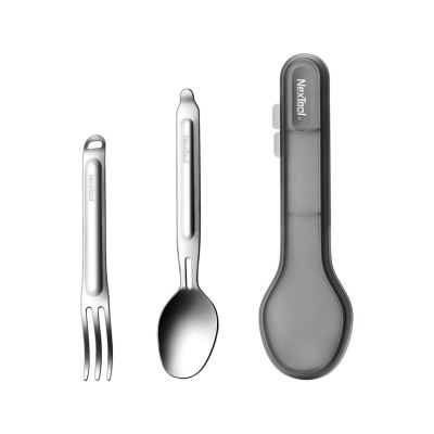 Zestaw turystyczny łyżka-widelec NexTool Portable Stainless Steel Tableware, stal nierdzewna