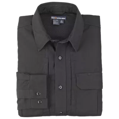 Сорочка тактична "5.11 Tactical Shirt - Long Sleeve, Cotton" Black