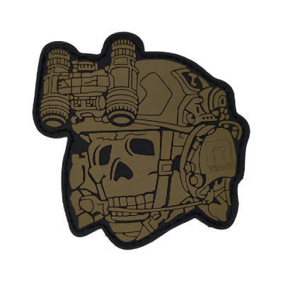 Патч (шеврон) «Totenkopf gen1+dtnvs gen.1» R3ICH. Мягкий ПВХ пластик. Койот