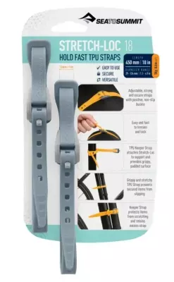 Набор стяжек Sea to Summit Stretch-Loc 18 12 мм x 450 мм 2 Pack – Темно-серый