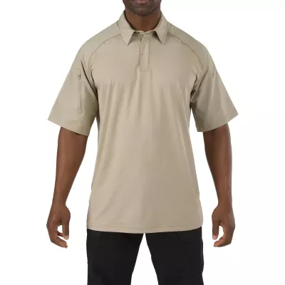 Футболка Поло тактична з коротким рукавом "5.11 RAPID PERFORMANCE POLO - SHORT SLEEVE" Silver Tan