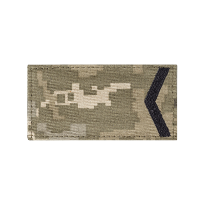 Погон ЗСУ старший солдат (чорна нитка, на липучці). Піксель (мм-14)