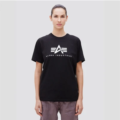Футболка Alpha Industries Basic Logo Tee. Чорний