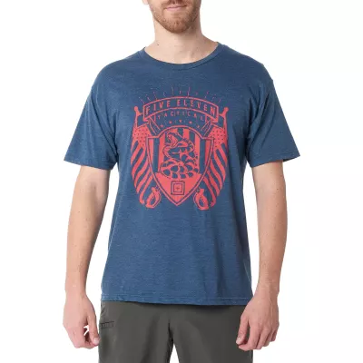 Футболка с рисунком "5.11 Tactical Patriot Shield" Navy Heather