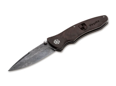 Ніж Boker Tirpitz Damas Wood, клинок 100 мм, сталь Damasteel