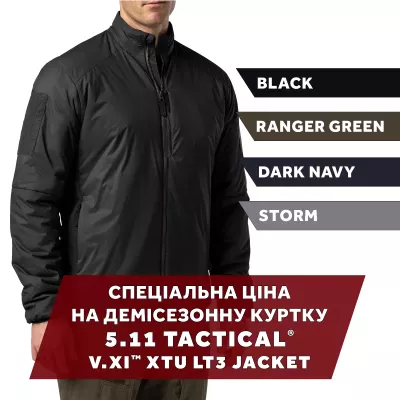 Куртка демісезонна 5.11 Tactical® "V.XI™ XTU LT3 Jacket" Black