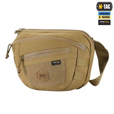 Сумка M-Tac Sphaera Hardsling Bag Large з липучкою Elite Койот