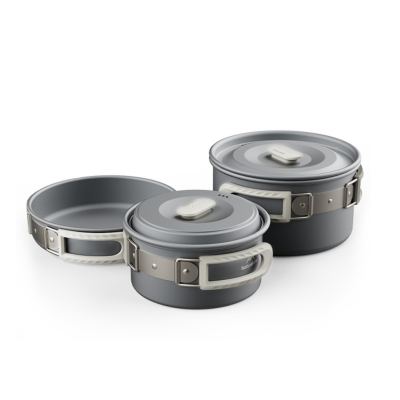 Zestaw naczyń (2 garnki, patelnia) Naturehike CNK2450CF010, aluminium