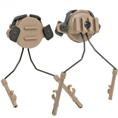 Крепление адаптер на каске шлем HL-ACC-43-T для наушников Peltor/Earmor/Walkers (tan)