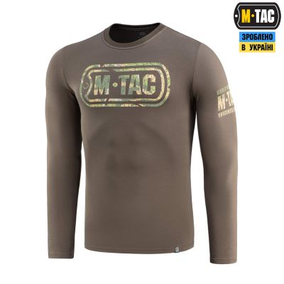 Футболка M-Tac Logo з довгим рукавом Dark Олива, dark Olive