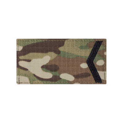 Погон ЗСУ старший солдат (чорна нитка, на липучці). Мультикам