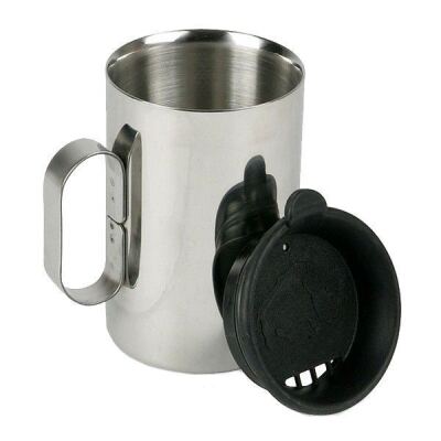 Термокружка з кришкою Tatonka Thermo Delux 400, Silver/Black