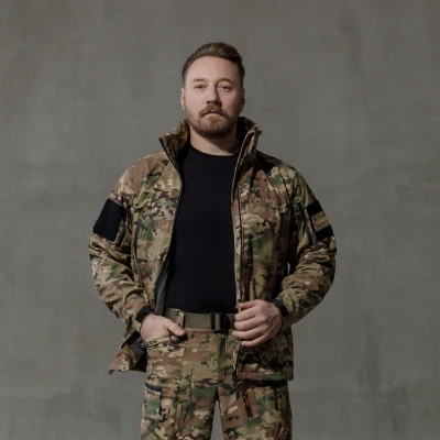 Куртка тактична Softshell Hawk Jacket. Захист від вітру та вологи. Мультикам