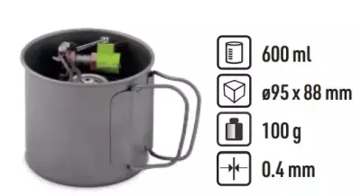 Кружка Pinguin Mug Titan 600 мл – Темно-сіра