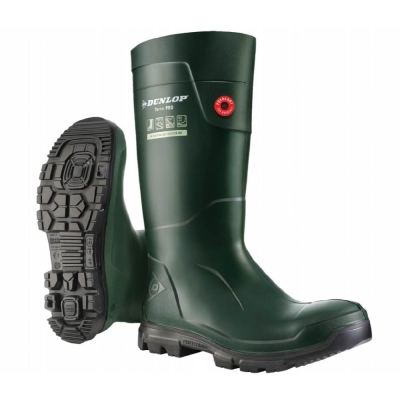 Чоботи гумові до -20°С Dunlop TerraPRO зелені, SRC