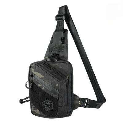 Сумка M-Tac Sling Pistol Bag Elite Hex з липучкою. Чорний мультикам