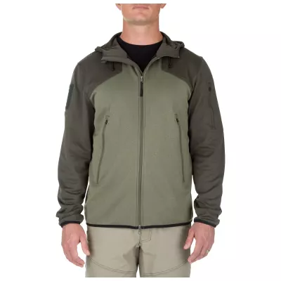 Реглан тактичний на блискавці з капюшоном "5.11 Reactor FZ Hoodie 2.0" Sage Green