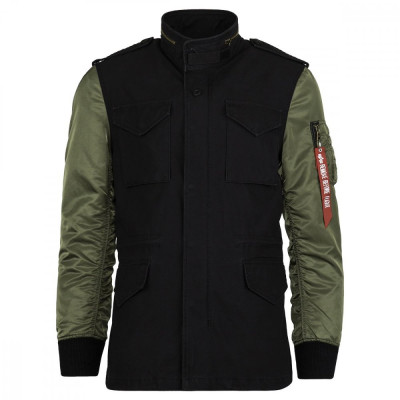 Куртка Alpha Industries Fusion Field Coat. Чорно-зелений