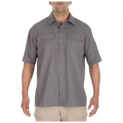 Рубашка тактическая с коротким рукавом "5.11 Freedom Flex Woven S/S" Storm