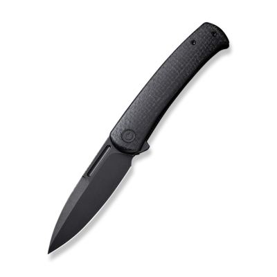 Ніж складаний Civivi Caetus Flipper Damascus / Carbon Fiber (8.8 см), чорний