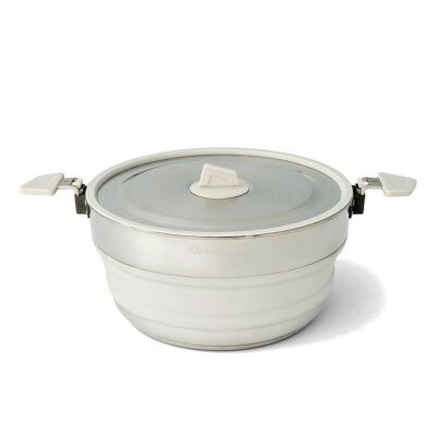 Каструля складана Sea to Summit Detour Stainless Steel Collapsible Pot 5 л, Moonstruck Grey