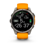 Смарт-годинник Garmin Fenix 8, Amoled, Sapphire, Titanium з Spark Orange/Graphite 46 мм. Помаранчевий 5