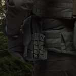 Двойной закрытый подсумок с клапаном под магазины АК/АR. Олива 3 Двойной закрытый подсумок с клапаном под магазины АК/АR. Олива 3