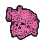 Патч (шеврон) «Totenkopf+dtnvs gen.1» R3ICH. Мягкий ПВХ пластик. Розовый