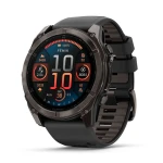 Смарт-годинник Garmin Fenix 8 Amodel Sapphire, Carbon Grey DLC Titanium, 46 mm, Чорний