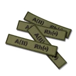 Шеврон (нашивка) група крові A(II) Rh(+), 2.5 х 12.5 см. Олива 4 Шеврон (нашивка) група крові A(II) Rh(+), 2.5 х 12.5 см. Олива 4