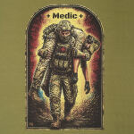Футболка з малюнком "Medic" Olive Drab 3 Футболка з малюнком "Medic" Olive Drab 3