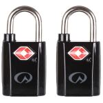 Замок Lifeventure TSA Mini Padlocks 2-Pack, Чорний
