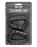 Карабін тактичний пластиковий ABS (2 шт.) Black