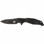 Нож раскладной SKIF Adventure II BSW. Черное лезвие. Длина 223 мм. Черный.