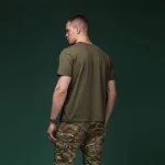 Футболка Basic Military T-shirt. Cotton and Elastane, олива 5 Футболка Basic Military T-shirt. Cotton and Elastane, олива 5