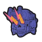 Патч (шеврон) «Totenkopf Flashback» R3ICH. Мягкий ПВХ пластик. Фиолетовый