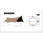 Тент-навіс Naturehike CNK2350WS015 Cloud Skies Tarp Lite, 550x465 см, коричневий 2