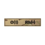 Шеврон (нашивка) група крові О (I) Rh (+), 2.5 х 12.5 см. Мультикам Шеврон (нашивка) група крові О (I) Rh (+), 2.5 х 12.5 см. Мультикам