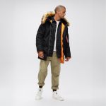 Куртка Alpha Industries N-3B Slim Fit Parka. Чорний 2