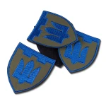 Шеврон (нашивка) Територіальна оборона, 8х7 см. Олива-синій 4 Шеврон (нашивка) Територіальна оборона, 8х7 см. Олива-синій 4