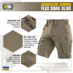 Шорти M-Tac Aggressor Summer Flex Dark Олива, dark Olive 2 Шорти M-Tac Aggressor Summer Flex Dark Олива, dark Olive 2