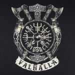 Футболка с рисунком "Valhalla Logo" Combat Black 3