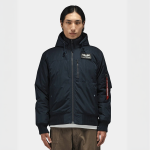 Куртка Alpha Industries Hooded Rib Flight Jacket. Синий