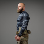 Рашгард тактичний Raptor Rashguard Dark Multicam. Slim fit, polyester 9