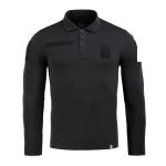Поло тактическое M-Tac с длинным рукавом 65/35 Black, чорний
