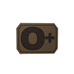 Нашивка на липучці Sturm Mil-Tec "Blood Type Patch 0 Positive PVC 3D" Olive
