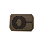 Нашивка на липучці Sturm Mil-Tec "Blood Type Patch 0 Negative PVC 3D" Olive