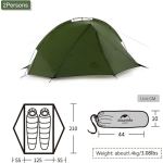 Намет двомісний Naturehike Tagar NH17T180-J, темний зелений 3