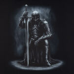 Футболка с рисунком "Рыцарь" Combat Black 3